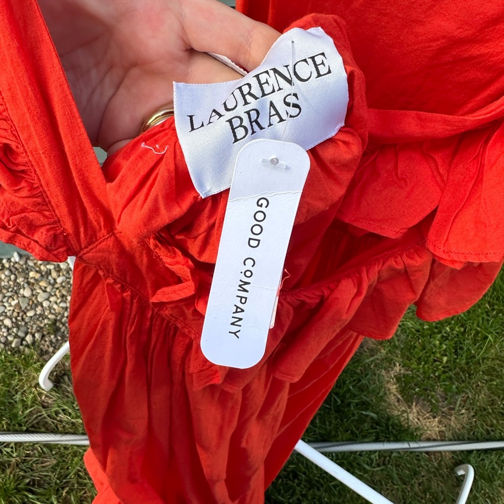 Laurence BRAS COTTON  Red Maxi Dress - Picture 3 of 16